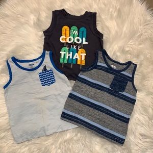 Toddler bundle of 3 old navy boy tanks size 18-24 months